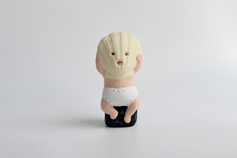 津屋崎人形の新作人形の貝面童子